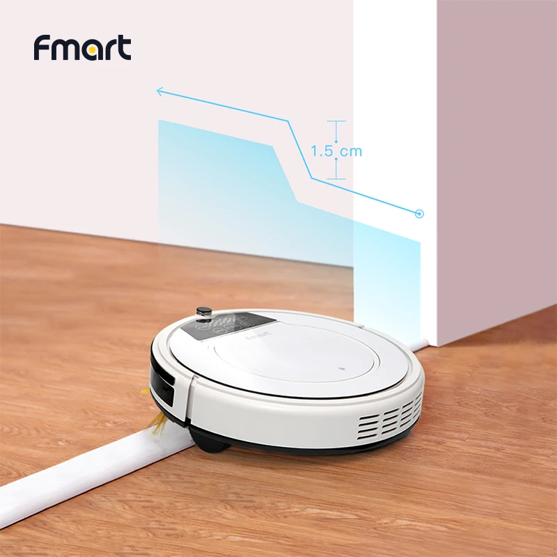 Fmart E-R550W(S) Robot Vacuum Cleaner Wifi and Voice Control 1200pa Suction Auto Charge for Hard Floor Vacuum Cleaner for Home