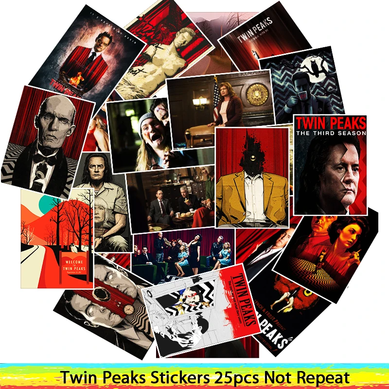 Стикер для телевизора Twin Peaks 25 шт. водонепроницаемый стикер гитары чемодана