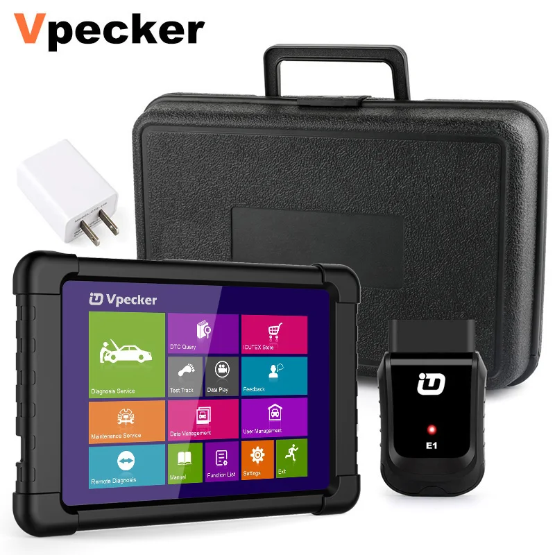 VPECKER E1 Wifi полная система OBD2 автоматический сканер TPMS ABS SAS подушка безопасности EPB сброс масла многоязычный ODB2 диагностический инструмент Бесплатное обновление