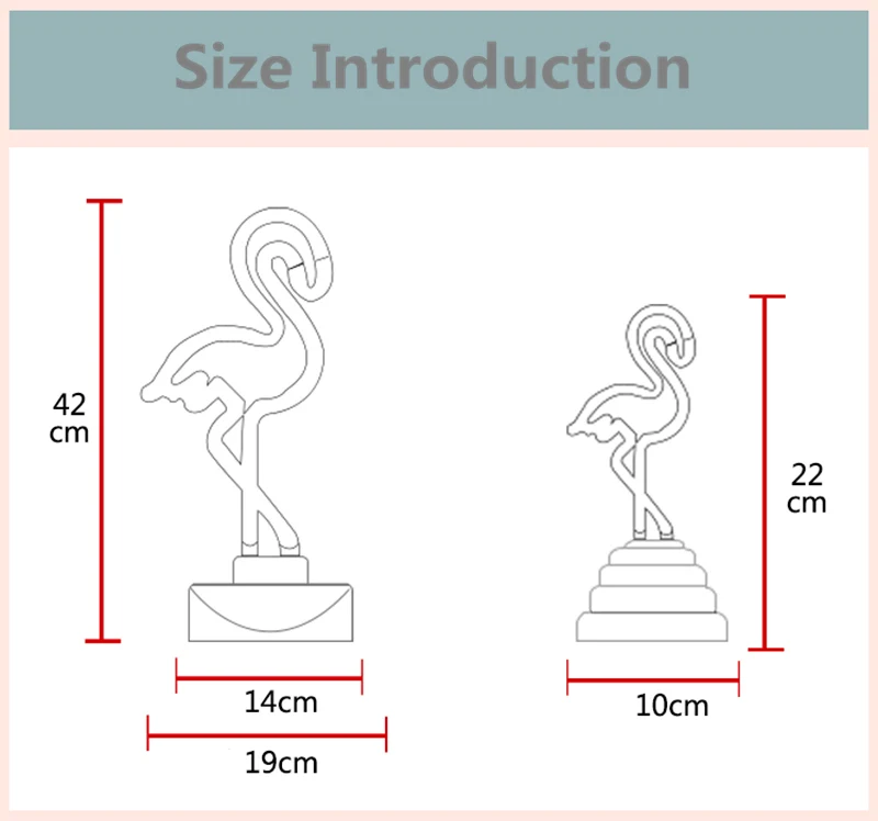 Неоновый светильник неоновая вывеска для организаций и магазинов украшения светодиодный ночной Светильник радуги Фламинго Форма красочная настольная лампа для Крытый свадебный освещения