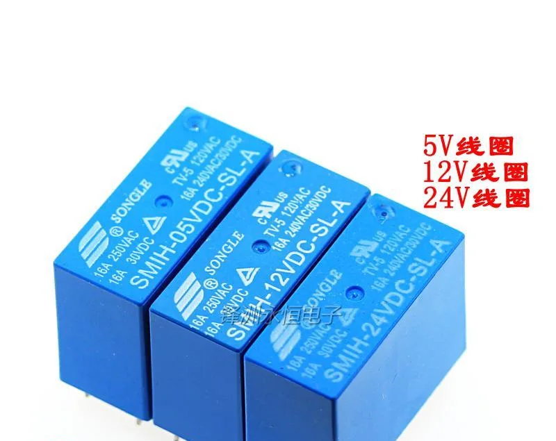 SMIH 24VDC SL A 12VDC 5В 12В 24В 16А реле абсолютно новое|16a relay|relay 24v 16arelay 16a |