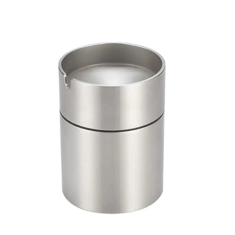 

New Stainless Steel Car Ashtray Smokeless Auto Cigarette Ash Holder