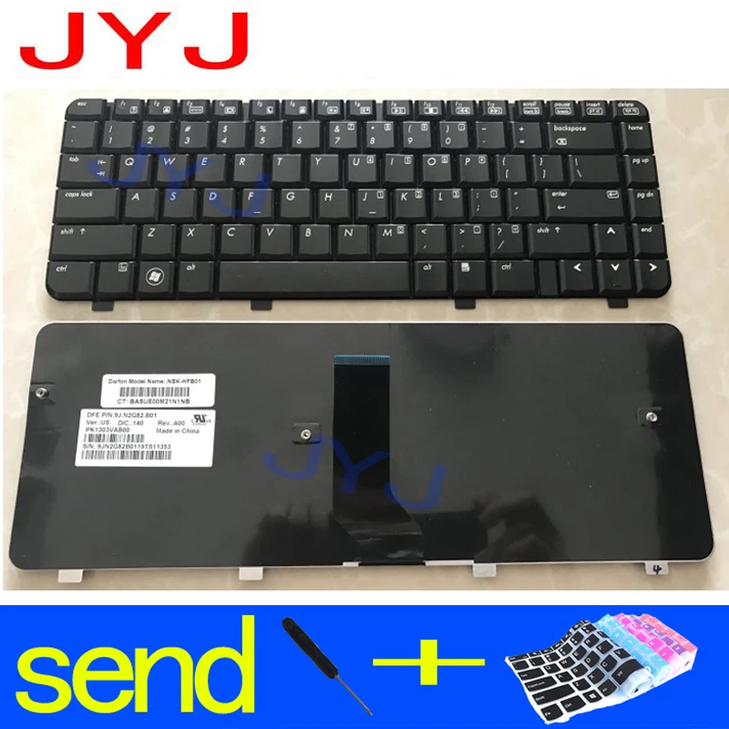 

New laptop Keyboard for HP DV4 1000 1200 1103TX 1104TX Send a transparent protective film