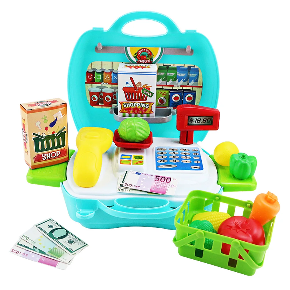 Детские игрушки играть дома Кухня Пособия по кулинарии посуда туалетный столик кассовый аппарат инструмент чемодан доктора