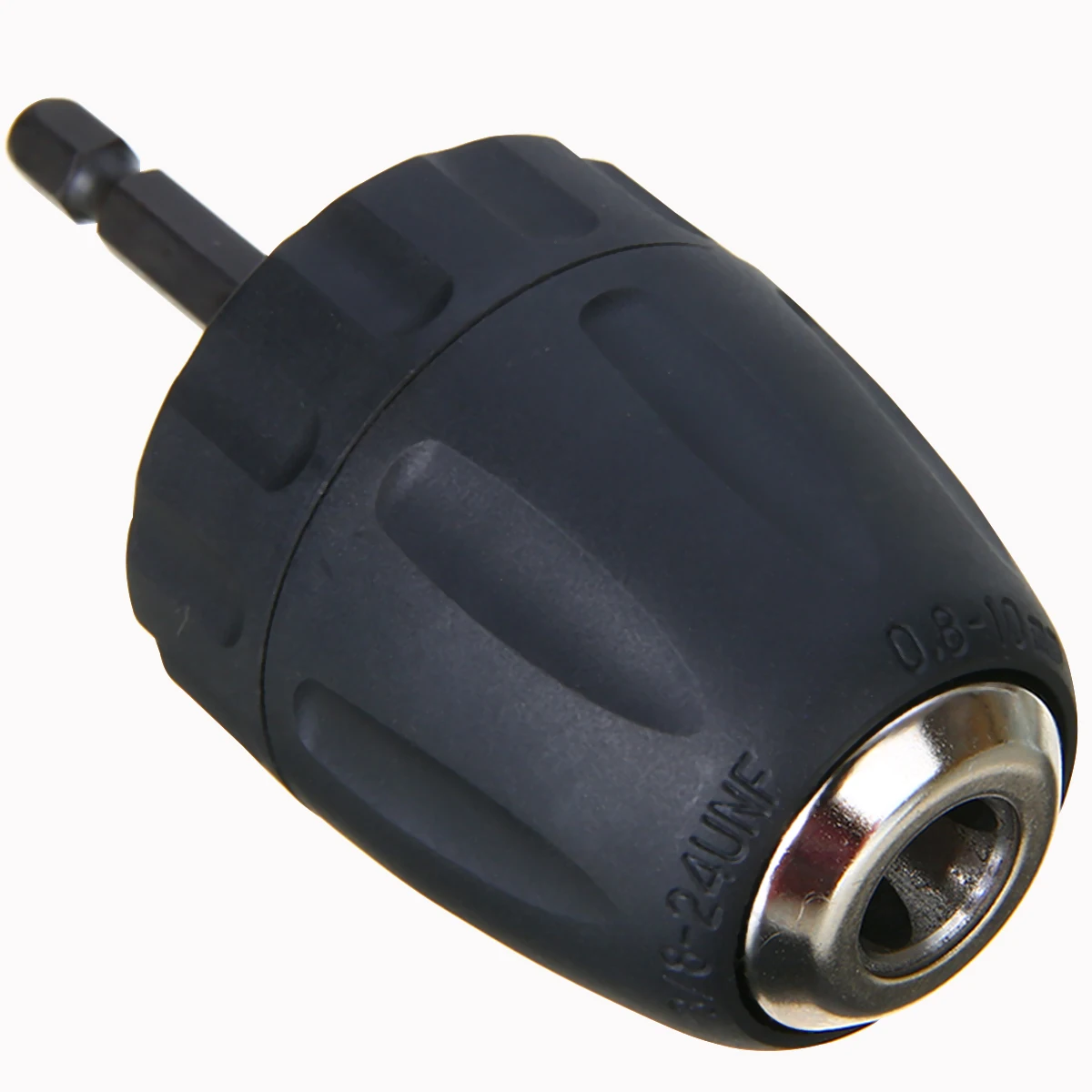 Keyless Chuck Driver Hex Shank Screwdriver to Drill Converter 1/4'' HEX to 3/8'' Drill Bit Accessories