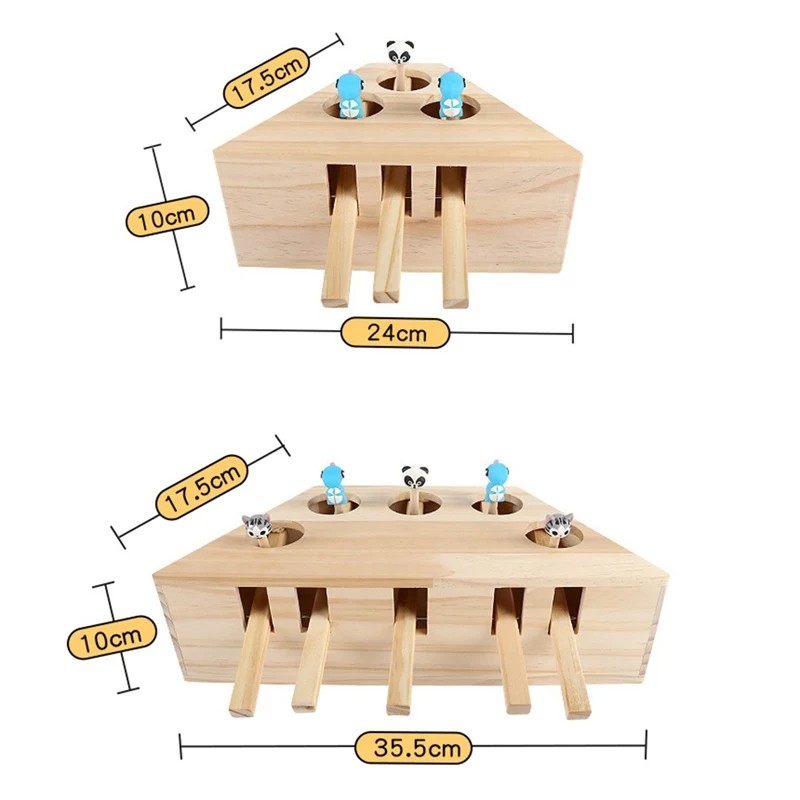 Игрушки для охоты на кошек, домашние игрушки для питомцев, одноцветные деревянные игрушки для охоты на кошек, интерактивные сиденья для мыши с 3/5 отверстиями, лучший подарок для кошек, Прямая поставка
