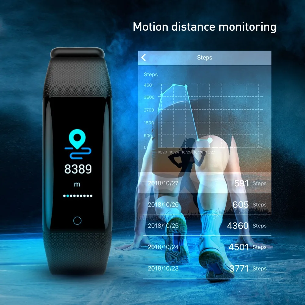T10 smart watch IP68 waterproof heart rate fitness tracker wearable device for Android IOS swim smart wristband PK B05 ID115 Y5