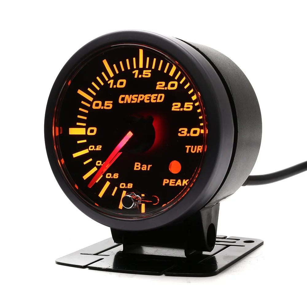 Бесплатная доставка CNSPEED 2 5 дюймов 60 мм Автомобильный турбо Boost Gauge 3 бар белый и