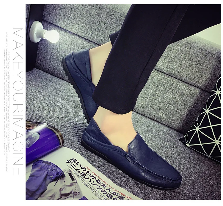 Size 36-44- Men's Shoes- Fashion Brand Men's Love Shoes- Spring Autumn- Soft Shoes Men's Leather -Walking Shoes- Leisure Driving Men's Flats (8)