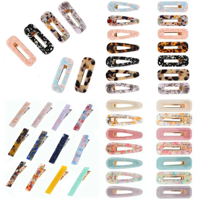 

New Retro Women Lady Leopard Geometry Triangle Circle Hair Clip Hair Pin