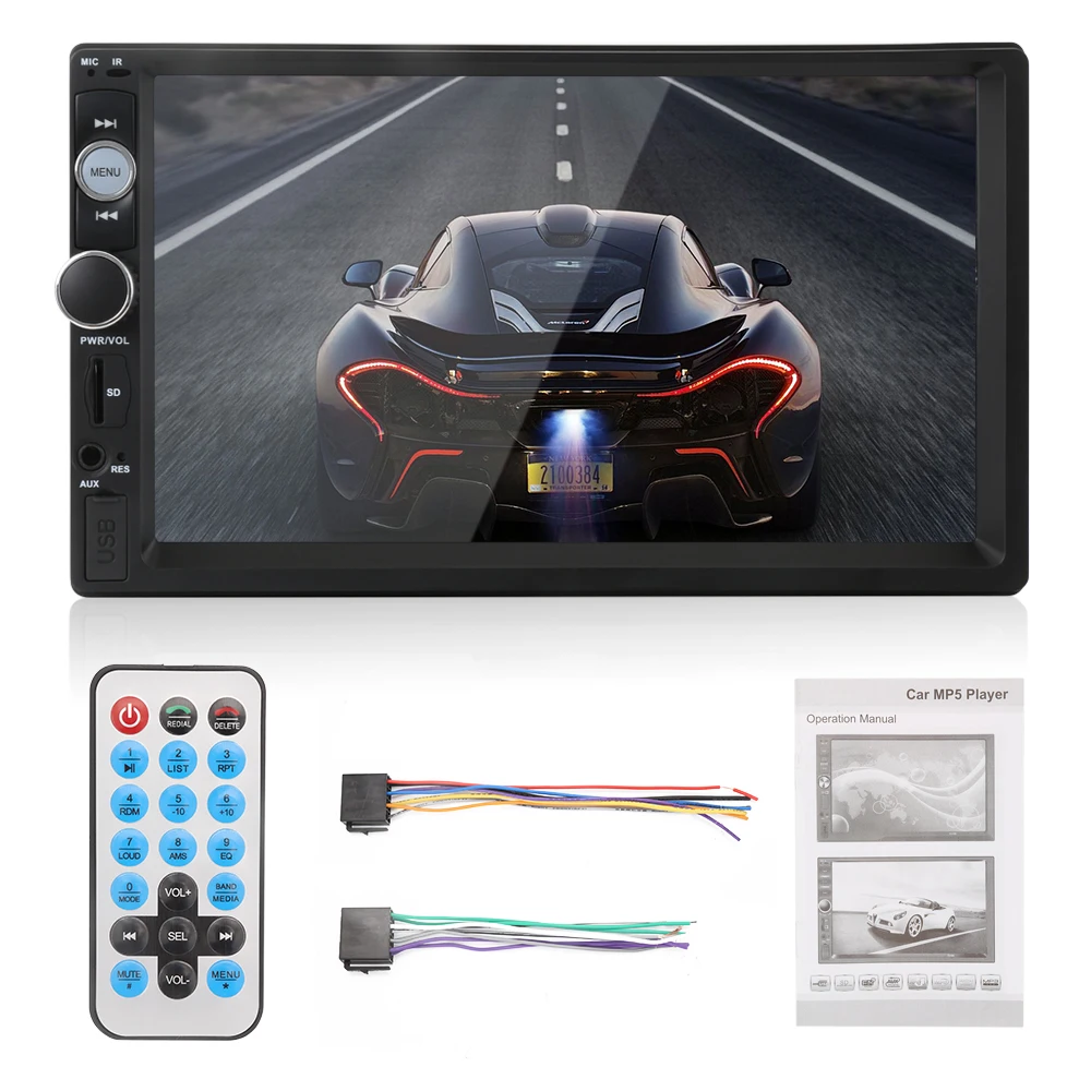 

2 din Car Radio 7" HD Player MP5 Touch Screen Digital Display Bluetooth Multimedia USB 2din Autoradio Car Backup Monitor