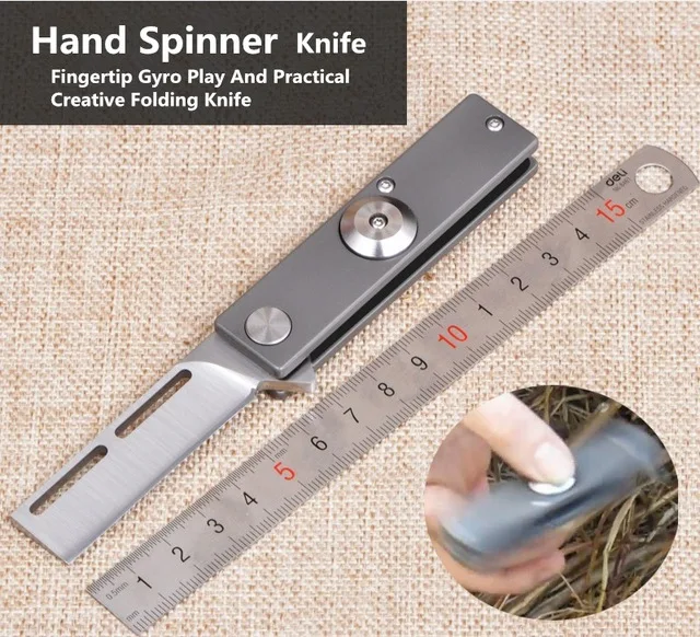 

Fidget Spinner tactical survival camping knife folding blade multi knife pocket combat knife Hand Spinner Toy Finger Spinner