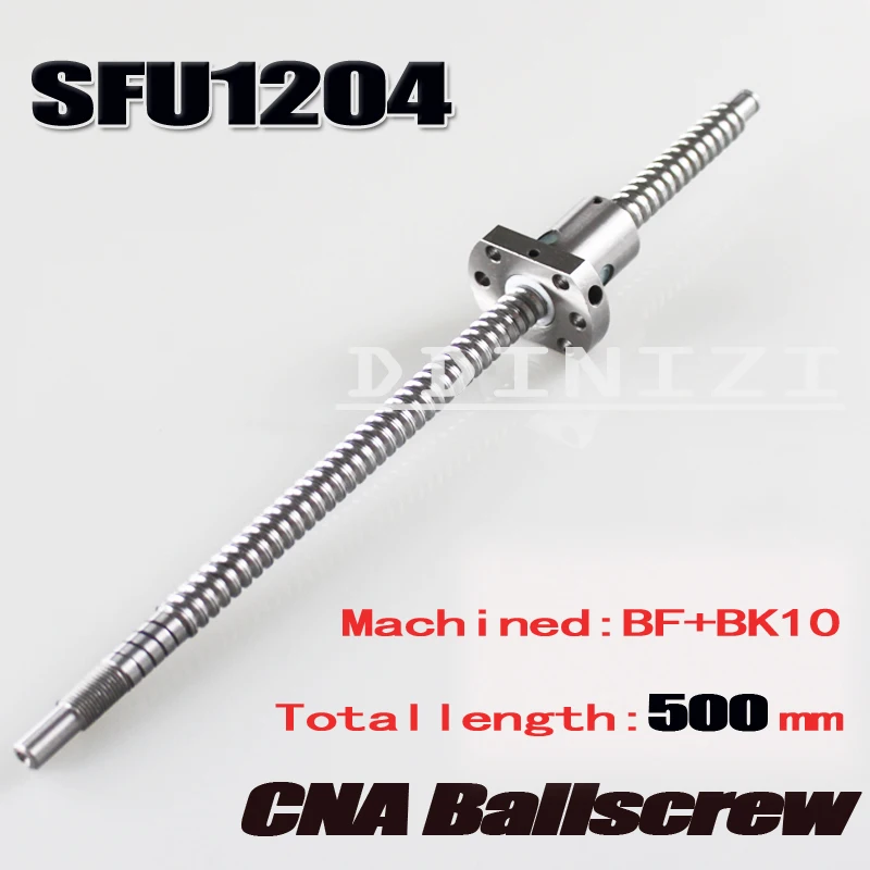 12 мм 1204 ШВП SFU1204 длина 500 плюс 1 шт. RM1204 шариковая гайка с ЧПУ части BK/BF10 конец
