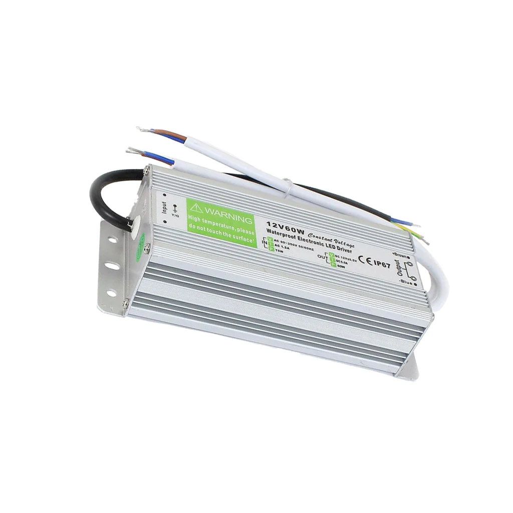 

60W IP67 Waterproof LED Driver Power Supply For Strip DC 12V