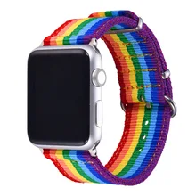 BANDMAX Watchbands for Apple Watch 42MM 38MM Series 3 2 1 NATO Premium Ballistic Nylon Rainbow
