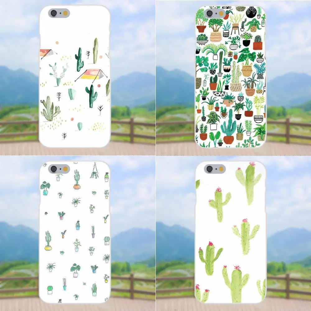 

2019 Simple Potted Cactus TPU Print Cover Case For Samsung Galaxy Note 5 8 9 S3 S4 S5 S6 S7 S8 S9 S10 mini Edge Plus Lite