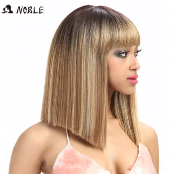Noble Synthetic Wig For Black Women/613 White Women Short Wig Straight 14 Inch Blonde Wig Cosplay Hair Synthetic Lace Front Wig 4
