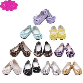 

Doll shoes many styles of cute shoes bow shoes fit 43 cm baby dolls and 18 inch American dolls Girl accessories g16-g69