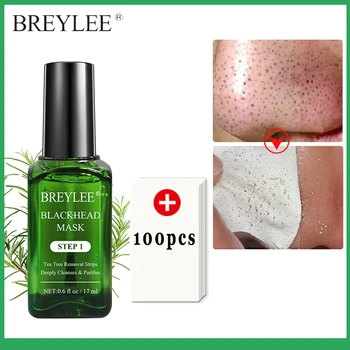 

BREYLEE Black Mask Blackhead Remover Face Mask Acne Treatment Serum Shrinks Pore Essence Peeling Off Sheet Facial Mask Skin Care