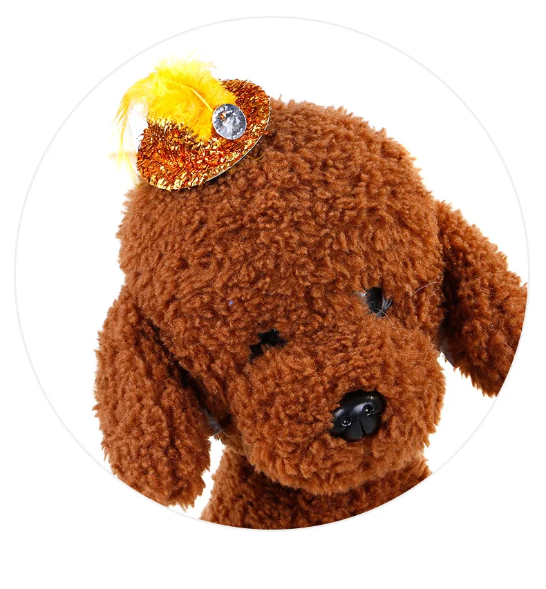 Pet Dog Cat Cap Hairpin Imitation Diamond Birthday Party Headwear Accessories BlingBling Pet Hat For Kittens Poodle Grooming (3)