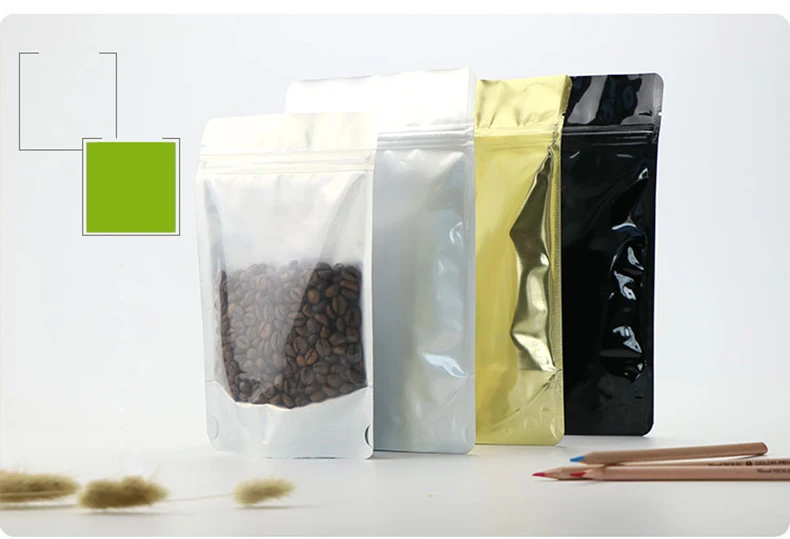 1 color,zipper,black,Silver,Gold,white,Standing,Self-styled,Aluminum foil bag,package,food,nuts,dried fruit Snack,Milk tea,nslucent,black,purple,yin and yang,zip lock (3)