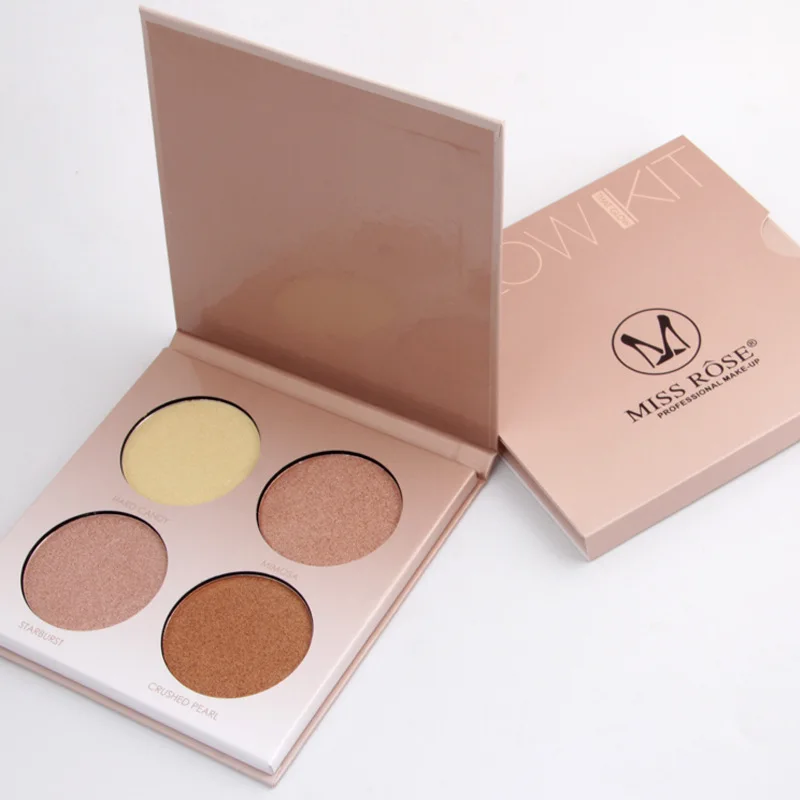 

Face Highlighter Palette Glow Kit Powder Bronzers Highlighters Brightener Highlighter Shimmer Makeup Set 4 Color