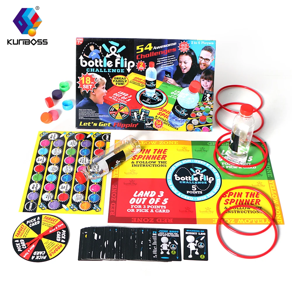 2018 Hot Sale New Bottle Flip Challenge Game Family Board Card Game 14 ...