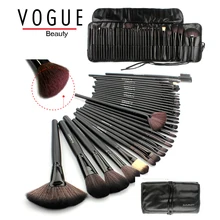 Spazzole di trucco 32 PCS pincel de maquiagem make up spazzole di capelli professionale di trucco brush set kit di strumenti di Borsa In Pelle Nera supporto(China)
