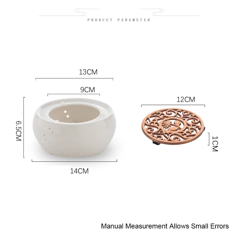 Kaufen Kreative Weiß Keramik Kerze Heizung Tee Topf Heizung Basis Gekocht Blume Tee Erhitzt Isolierung Basis Tee Zubehör Kaffee Wärmer