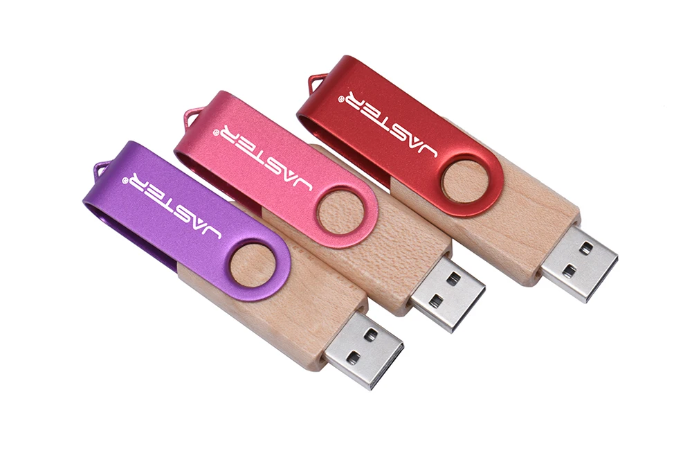 JASTER Горячая продажа креативное дерево + металл поворот USB + коробка 5 шт Бесплатные знаки USB 2,0 флэш-накопитель 4 ГБ 8 ГБ 16 ГБ 32 ГБ 64 ГБ USB