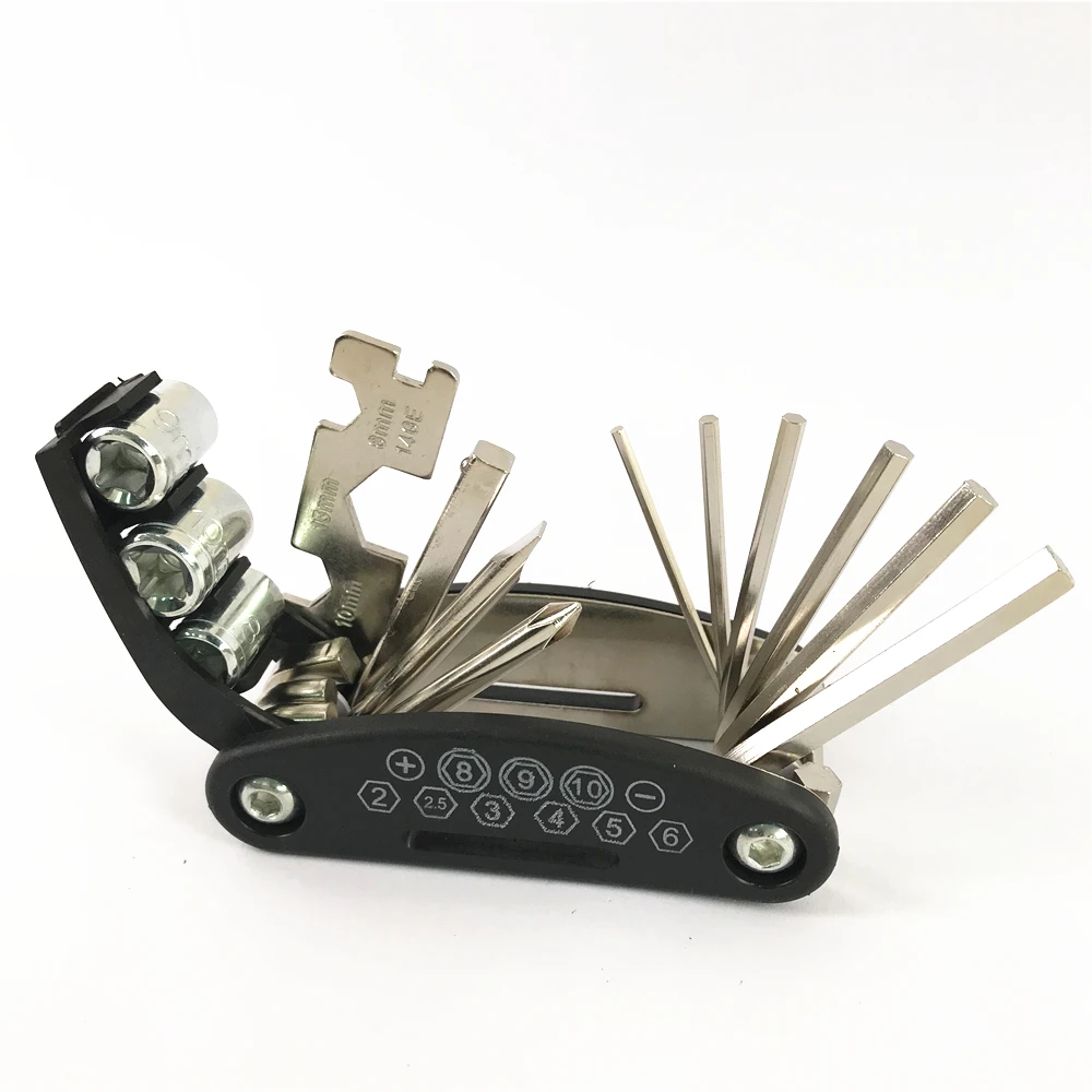

16 In 1 Multifunction Bike Repair Tools Kit Hex Spoke Cycling Screwdriver Tool Bike Combination Maintenance Car Mechanism Tools