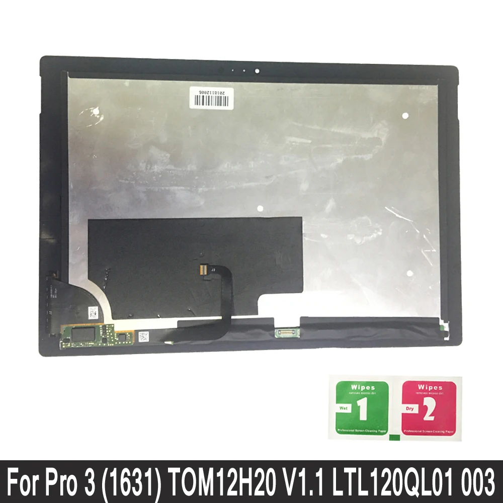 

LCD For Microsoft Surface Pro 3 (1631) TOM12H20 V1.1 LTL120QL01 003 lcd display touch screen digitizer Assembly