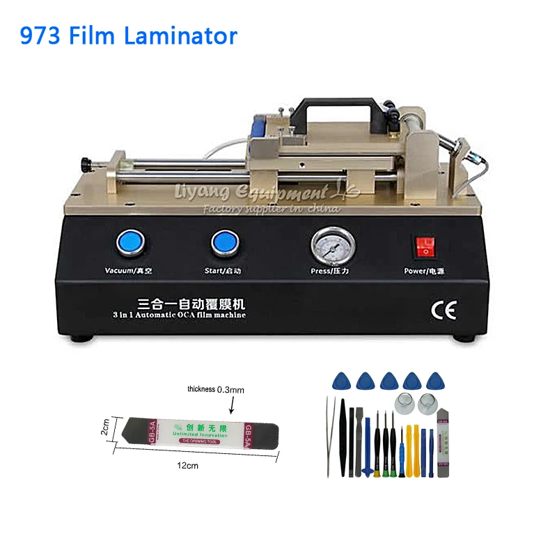 

3 in 1 Automatic OCA Film Laminating Machine LY 973 Built-in Vacuum Pump Universal Repair Equipment for cell phone LCD