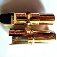 Страуса alto саксофон мундштук Золотой EB Alto Саксофоны мундштук с Кепки и вязь