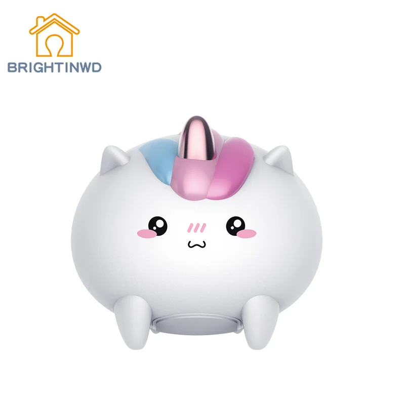 

BRIGHTINWD New Rainbow Unicorn Expression Night Light Decorative Lights Colorful Silicone Pats Gift Ambient Lamp Color Changing