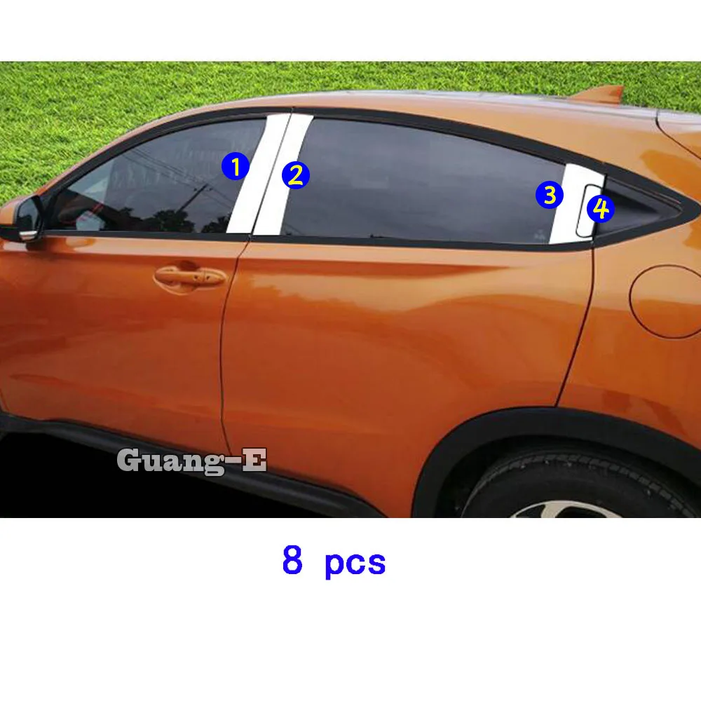 Корпус автомобиля из нержавеющей стали Стекло окно декоративная подушка средняя полоса отделка рамка накладки на фары части для Honda hr-v HR-V Vezel