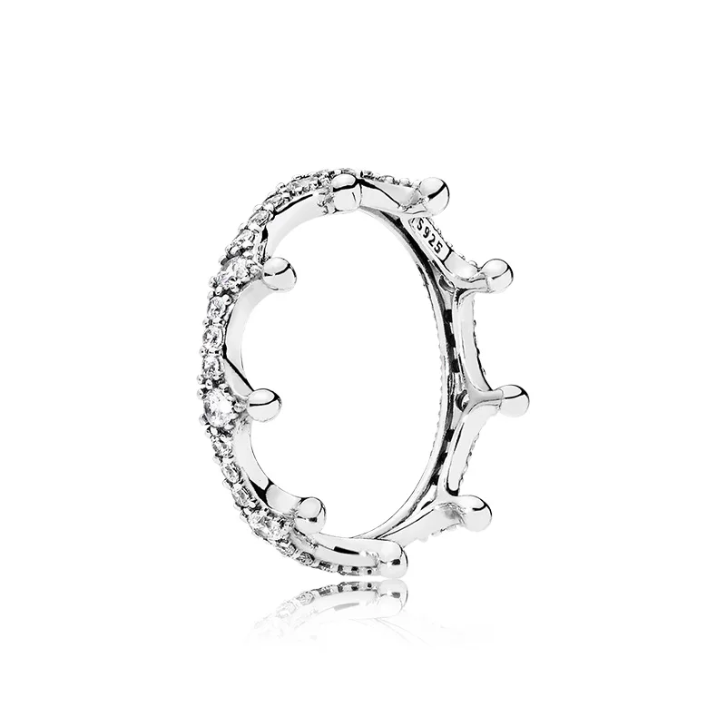 

Starland Fine Detail Authentic 100% 925 Sterling Silver Magic Crown Clear CZ Finger Rings For Women Wedding Ring Party Jewelry