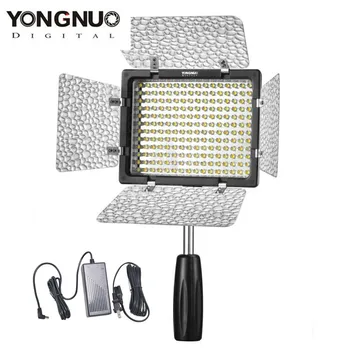 

YONGNUO YN160 III Bi-color 3200-5500K CRI95 160 LED Video Light with AC DC Power Adapter Kit For Canon Nikon Sony DSLR Camcorder