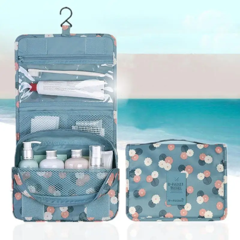 Женская Мужская Большая водонепроницаемая сумка для макияжа в путешествии, косметичка органайзер, чехол, необходимые косметические принадлежности, сумка для хранения косметики