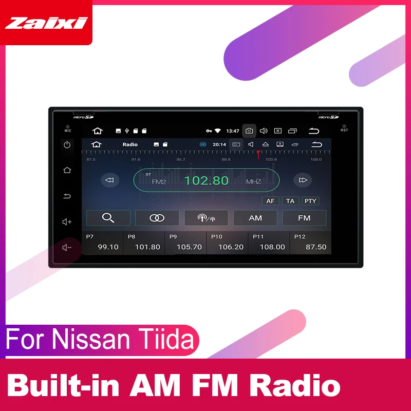 Top ZaiXi 2 DIN Auto DVD Player GPS Navi Navigation For Nissan Tiida 2004~2012 Car Android Multimedia System Screen Radio Stereo 2