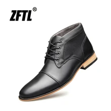 ZFTL New Men Martin boots Handmade shoes Genuine Leather Man Ankle boots male casual high-top shoes big size men Desert boots 05 цена ZFTL New Men Martin boots Handmade shoes Genuine Leather Man Ankle boots male casual high-top shoes big size men Desert boots 05 цены онлайн