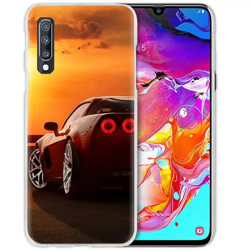 Спортивный супер автомобильный чехол для samsung Galaxy A50 A70 A20e A40 A30 A20 A10 A8 A6 Plus A9 A7 жесткий прозрачный чехол для телефона из поликарбоната