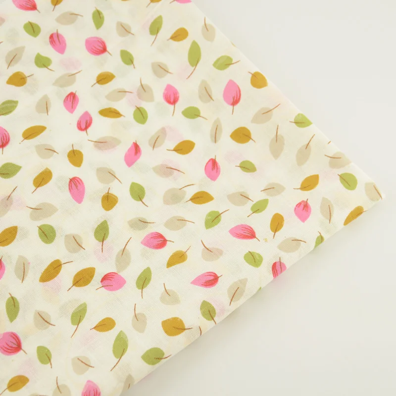 New Three Coluor Leaves Design Patchwork Tecido Decoration Sewing Fabric Cotton Tela Dolls Home Textile Plain Art Work
