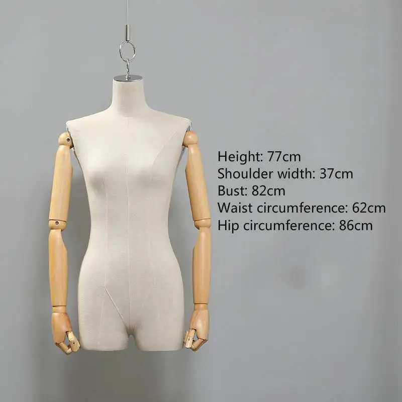 Пальто вешалки для одежды висит Дисплей модель взрослых Для женщин манекен женский мужской половины тела ткань вешалка модель витрина для одежды стойка - Цвет: 1