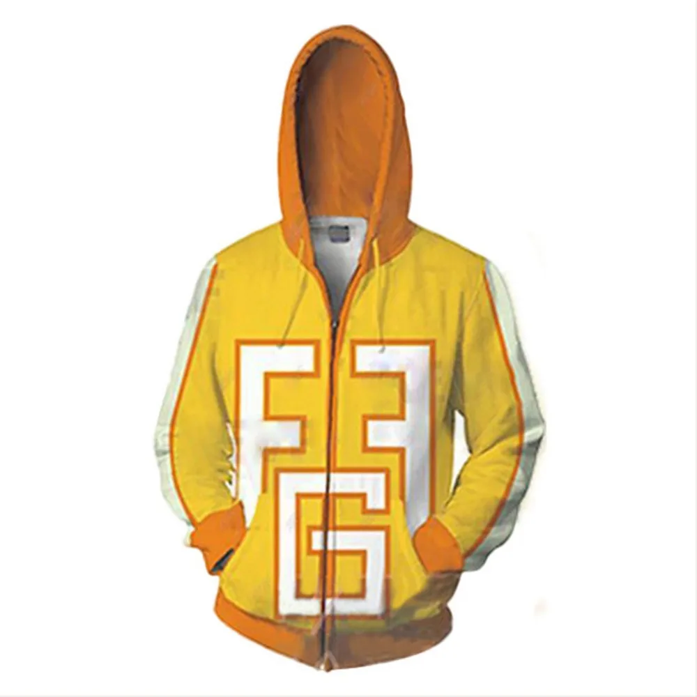 

High Quality 3D Printed Men Women My Hero Academia Hoodie Cosplay Yellow Zip Up Fatgum Hooded Hoodies Sweatshirts Uniforms