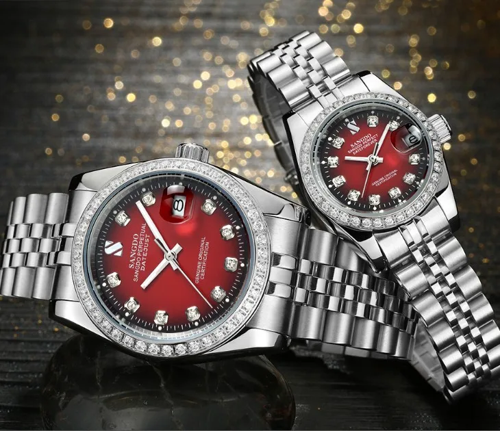 SANGDO Black- red dial Automatic Self-Wind movement High quality Luxury Couples watch Mechanical watches 030S1 SANGDO Black- red dial Automatic Self-Wind movement High quality Luxury Couples watch Mechanical watches 030S1