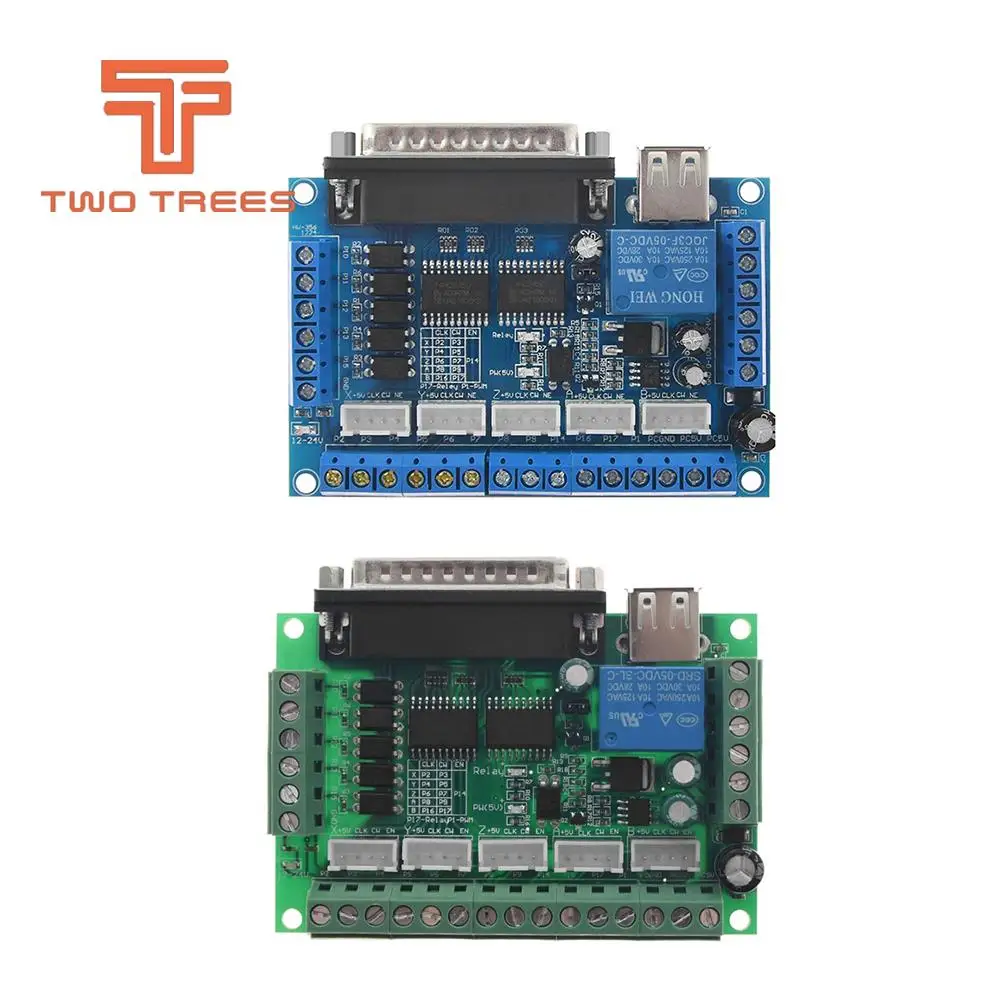 

CNC MACH3 Engraving machine 5 Axis Breakout Board With Optical Coupler For Stepper Motor drive controller with USB cable