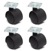 4 шт. черная поворотная пластина ролик 30 мм нейлоновое колесо стул стол ролик замена оборудования ролики для промышленной мебели Mayitr