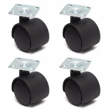 Ruedas giratorias negras de 30mm para sillas de ruedas de nailon de 4 uds, ruedas de repuesto para muebles industriales Mayitr