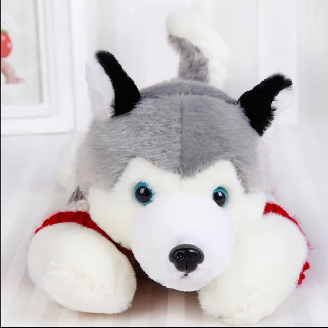 40cm The Original SIBERIAN HUSKY Plush Toy Husky doll With Sweater Cute